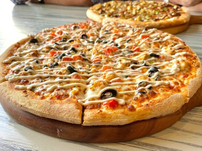 pizza with pepperoni and cheese