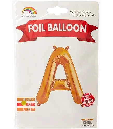 letter a helium balloon
