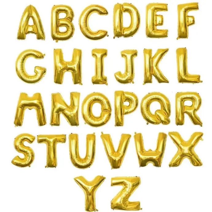 Golden Balloon Alphabet