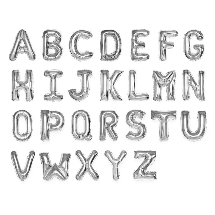 Silver Balloon Alphabet