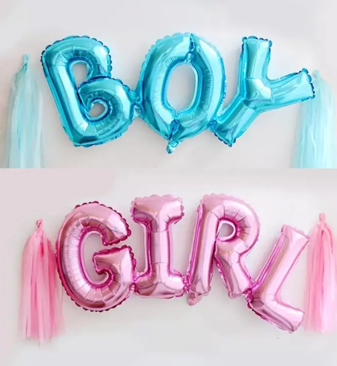 Boy & Girl Letter Helium Balloon