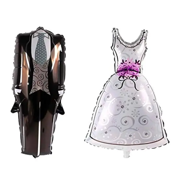 Suit and dress helium balloons