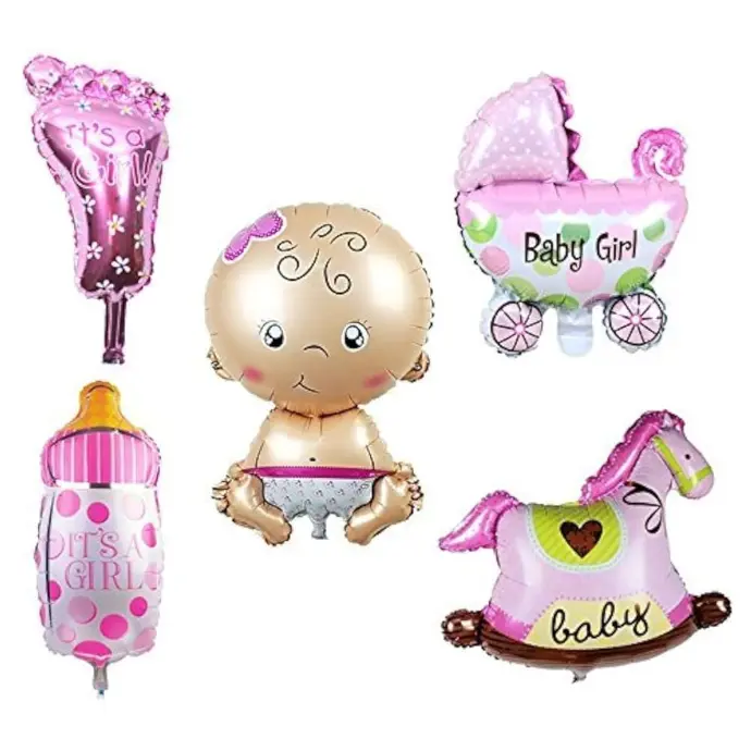 Baby girl helium balloons