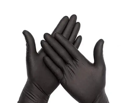 جلافزات (قفازات) فينيل | لون اسود | خالية من البودرة | العلبة بها 100 قطعة