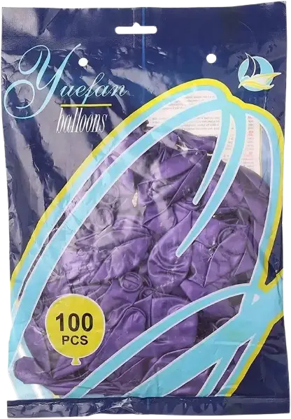 كيس بالونات سادة لاتكس | 100 قطعة | الوان متعددة