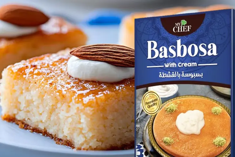 بسبوسة بالقشطة – طراوة ونكهة لا تقاوم 425 جم | MY CHEF