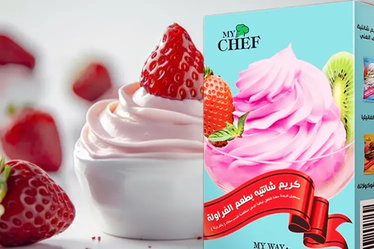 كريم شانتيه الفراولة – تزيين لذيذ بنكهة منعشة 45 جرام | MY CHEF