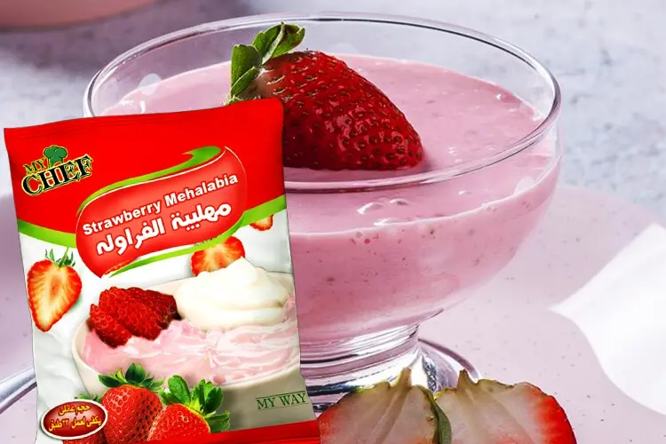 مهلبية الفراولة – تحلية عائلية بطعم الفاكهة الغني 400 جرام | MY CHEF