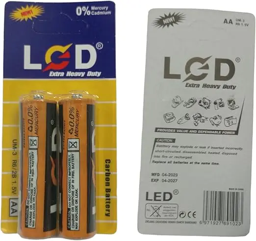 علبة بطارية LCD 1.5V AA عدد 40 قطعة