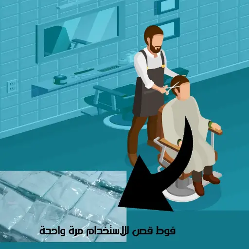 فوط لقص الشعر أو صبغ الشعر (استخدام مرة واحدة) | الأبيض والأخضر | 12 قطعة